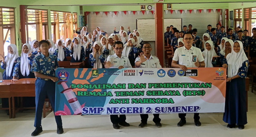 SMP Negeri 2 Sumenep Gelar Sosialisasi P4GN dan Pembentukan Remaja Teman Sebaya Anti Narkoba